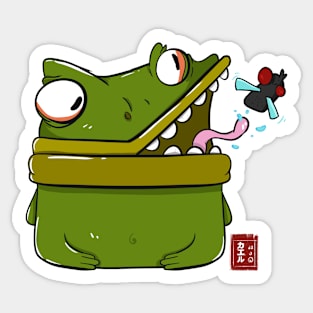 Original style swamp frog totem Sticker